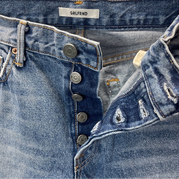 GRLFRND Helena distressed straight leg high waist jeans in Ready To Go - Picture 7 of 13